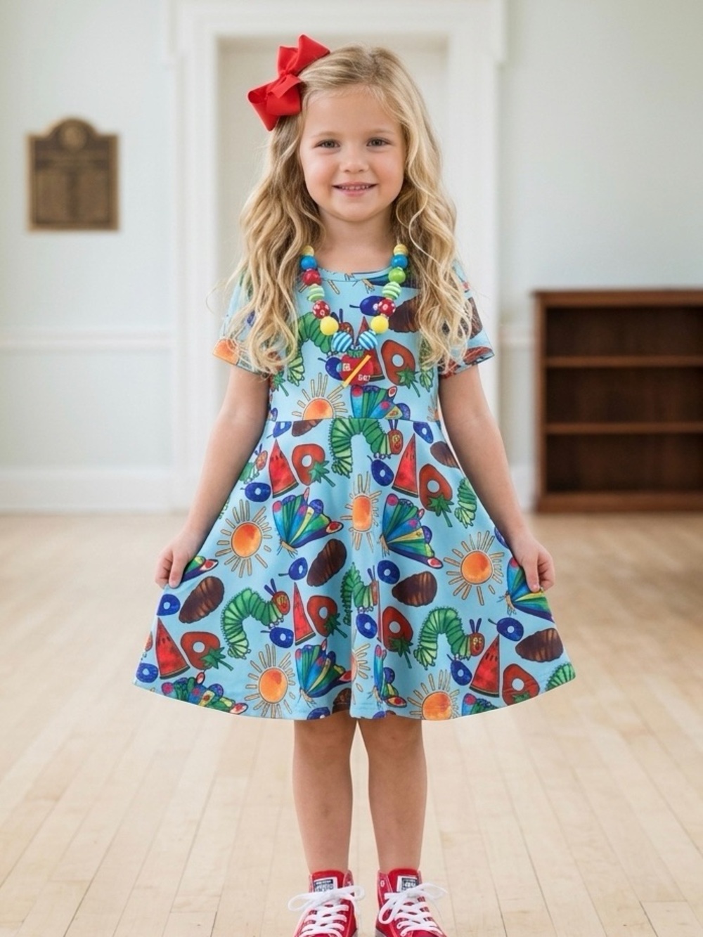 Back to School Twirl Dress Very Hungry Caterpillar birthday Kindergarten dress